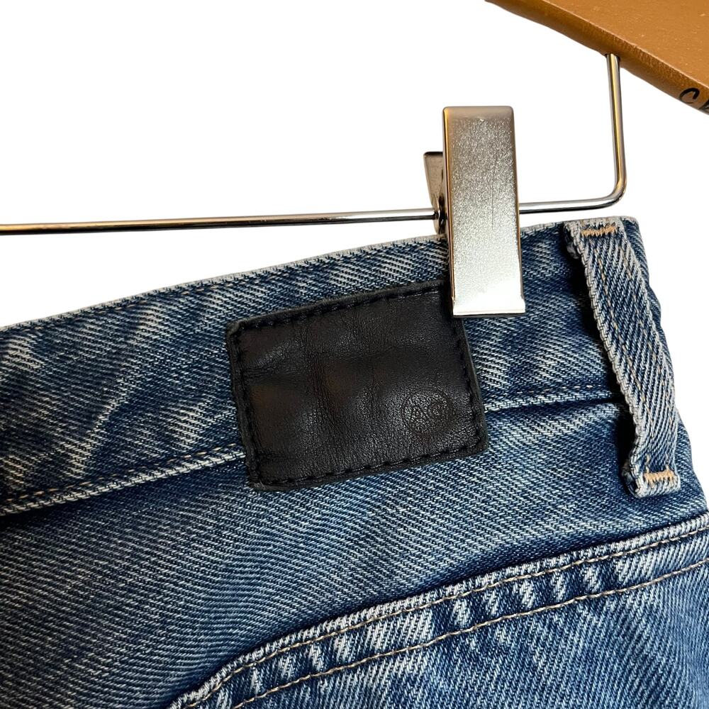 Ag Adriano Goldschmied Deven High Rise Ultra Wide Leg Jeans Blue Denim Size 28R - Picture 11 of 12